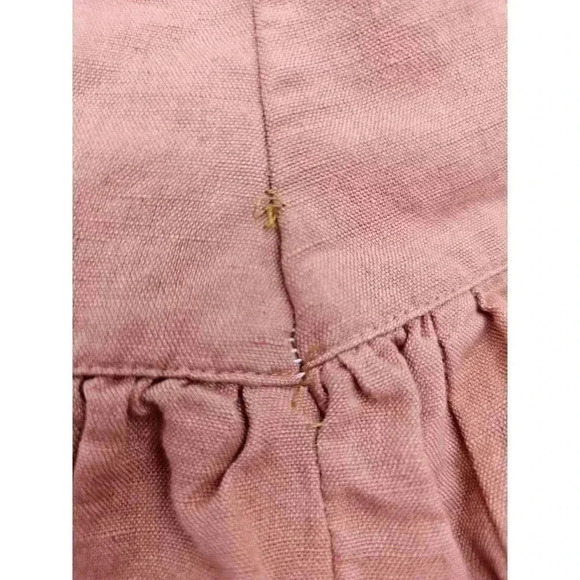 Free People Women's S Rose Tie-Back Erin Apron Mini Dress with Ruffle Sleeves - Picture 6 of 9